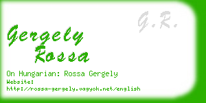 gergely rossa business card